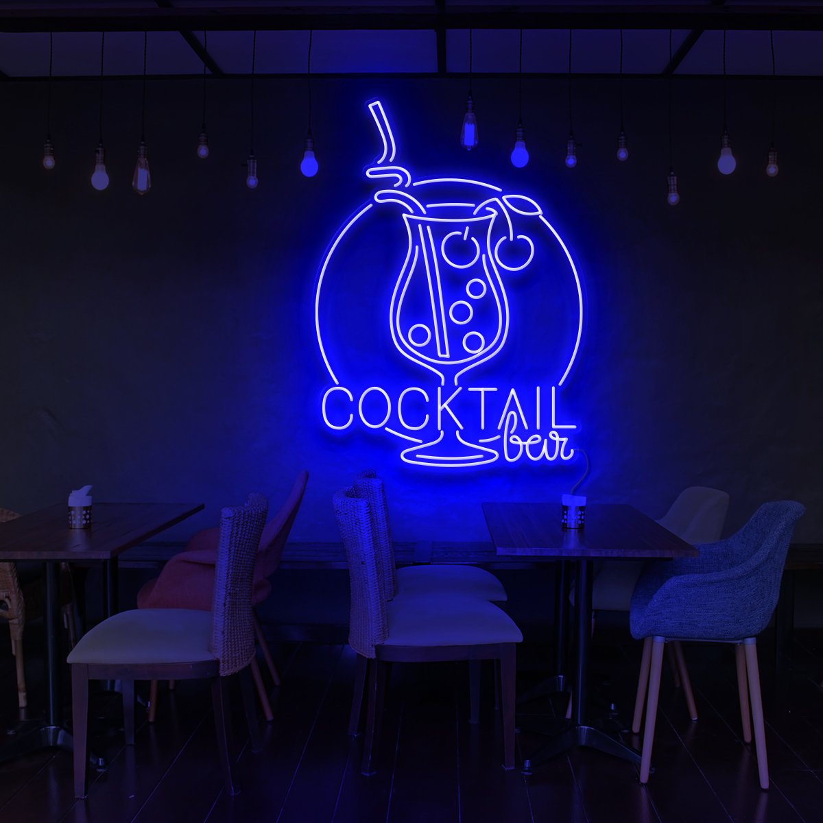 "Bar à Cocktails" Enseigne au Néon pour Bars & Restaurants