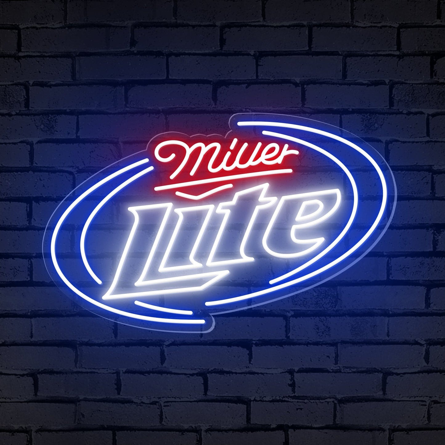 "Miller Lite" Enseigne Néon pour Bar en Parenthèses