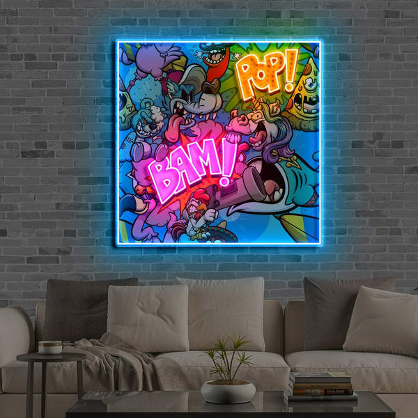 "Art mural 'Bam Pop' en acrylique"