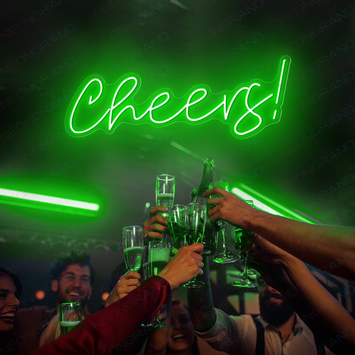 Affiche lumineuse LED "Cheers" pour bar