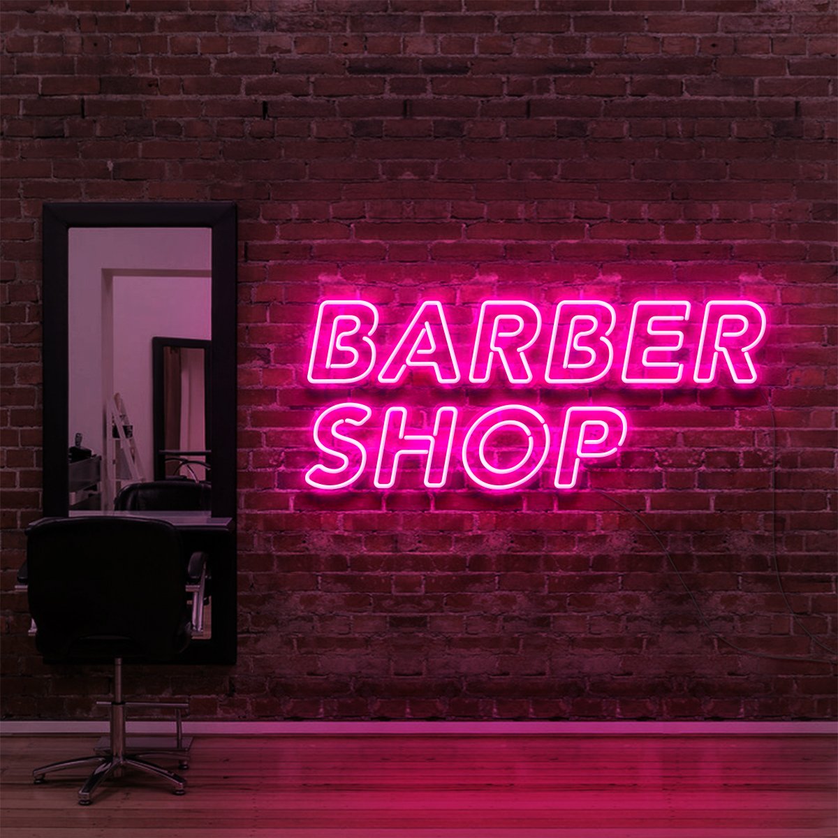 "Barbershop" Enseigne Néon pour Salons de Coiffure & Barbiers