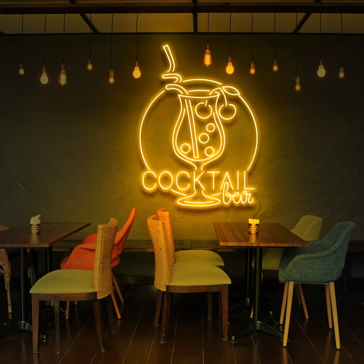 "Bar à Cocktails" Enseigne au Néon pour Bars & Restaurants