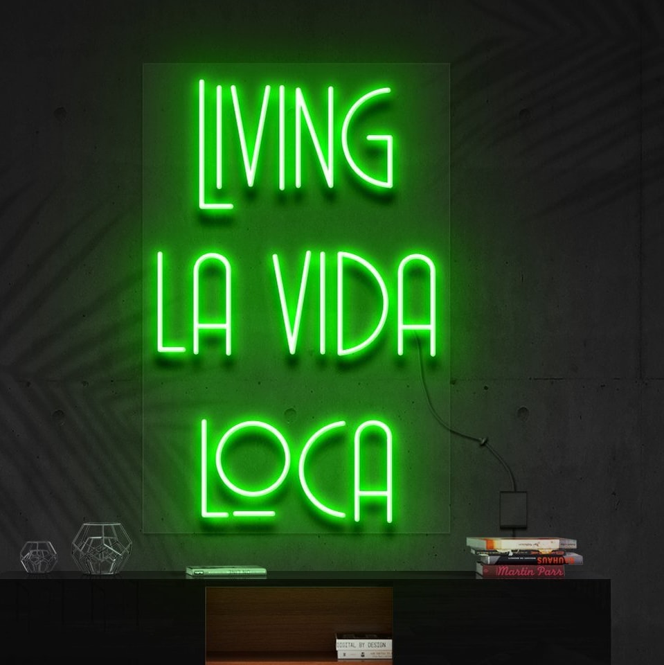 "Living La Vida Loca" Neon Sign -> "Vivre la vie folle" Enseigne au néon