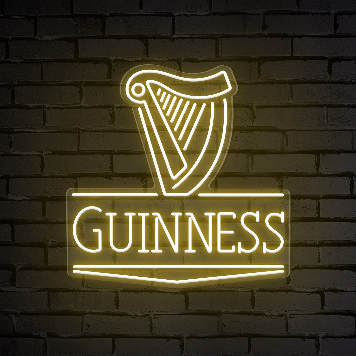 "Guinness" Logo en Mots, Bière, Enseigne au Néon