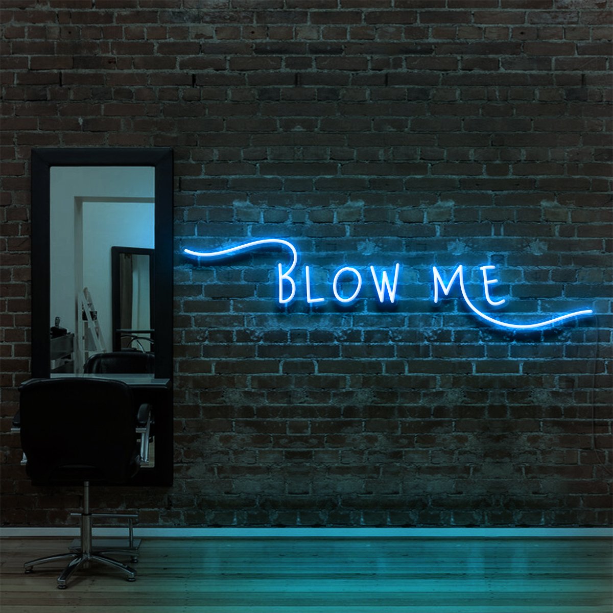 "Blow Me" Enseigne Lumineuse pour Salons de Coiffure & Barbiers