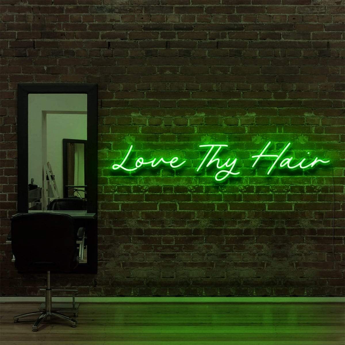 "Love Thy Hair" Enseigne Lumineuse pour Salons de Coiffure & Barbiers