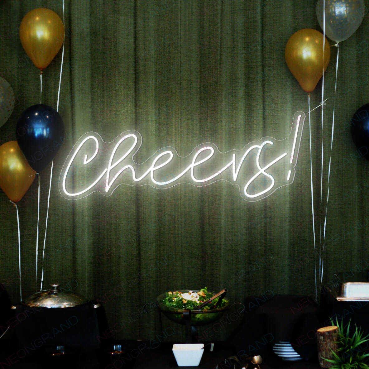 Affiche lumineuse LED "Cheers" pour bar