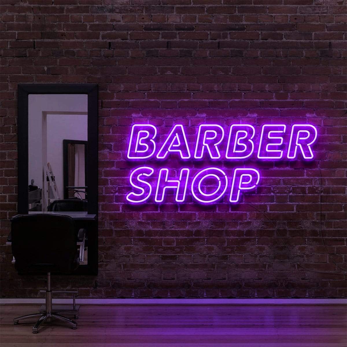 "Barbershop" Enseigne Néon pour Salons de Coiffure & Barbiers