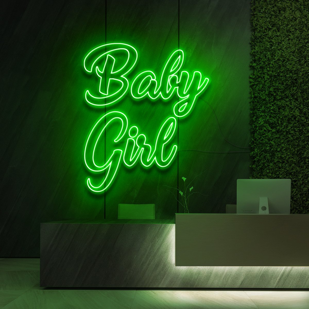 "Baby Girl" Enseigne Lumineuse pour Instituts de Beauté & Cosmétiques