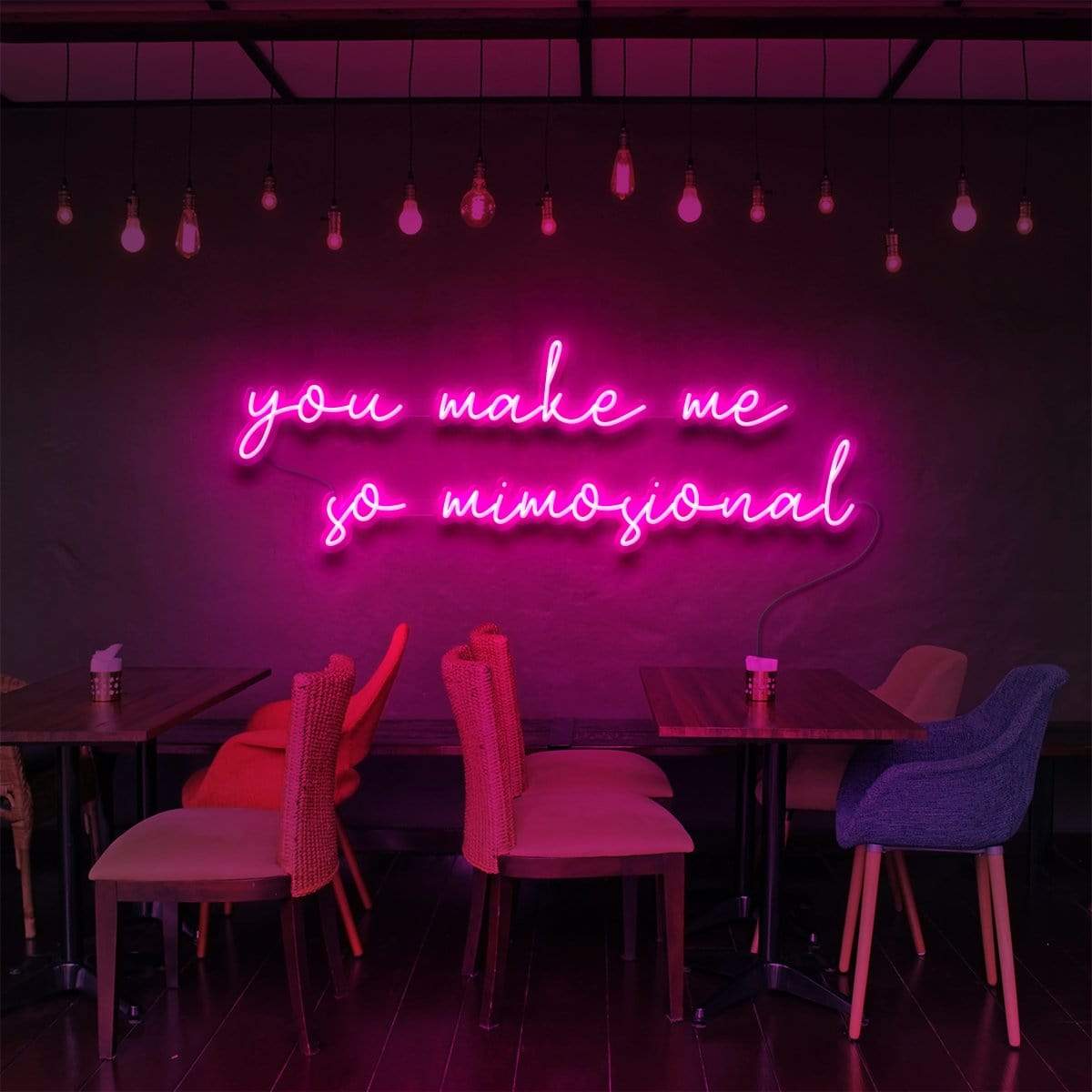 "Vous me rendez si Mimosional" Enseigne Lumineuse pour Bars & Restaurants