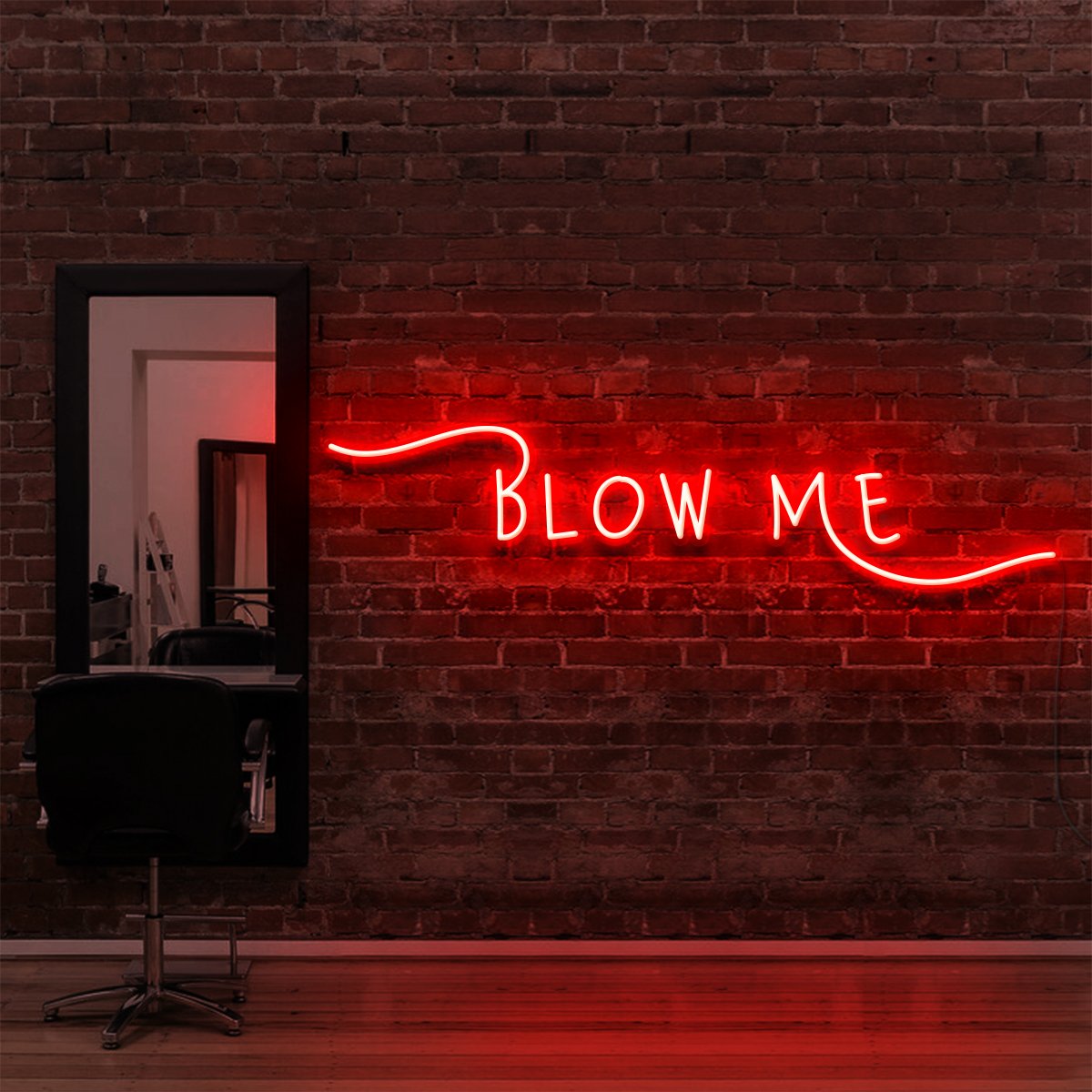 "Blow Me" Enseigne Lumineuse pour Salons de Coiffure & Barbiers