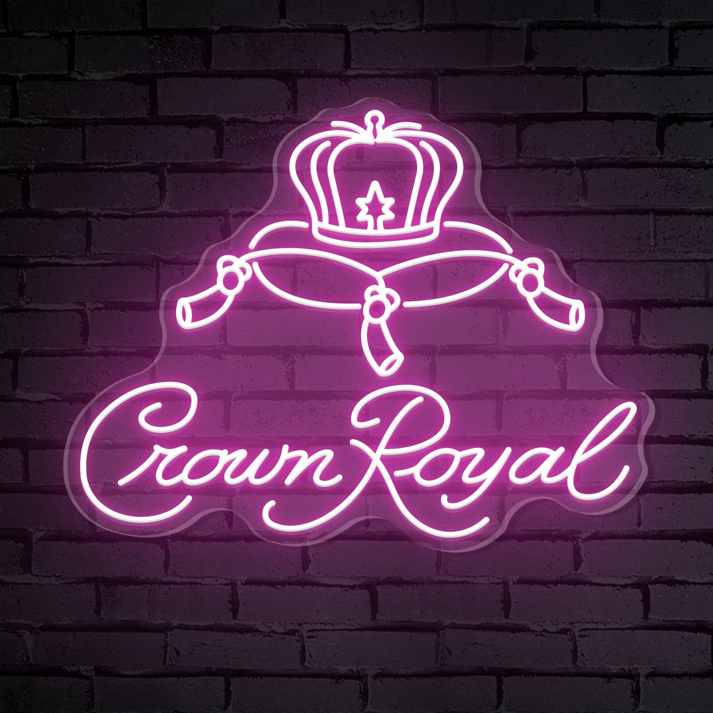 "Enseigne Néon 'Crown Royal' pour Bar"