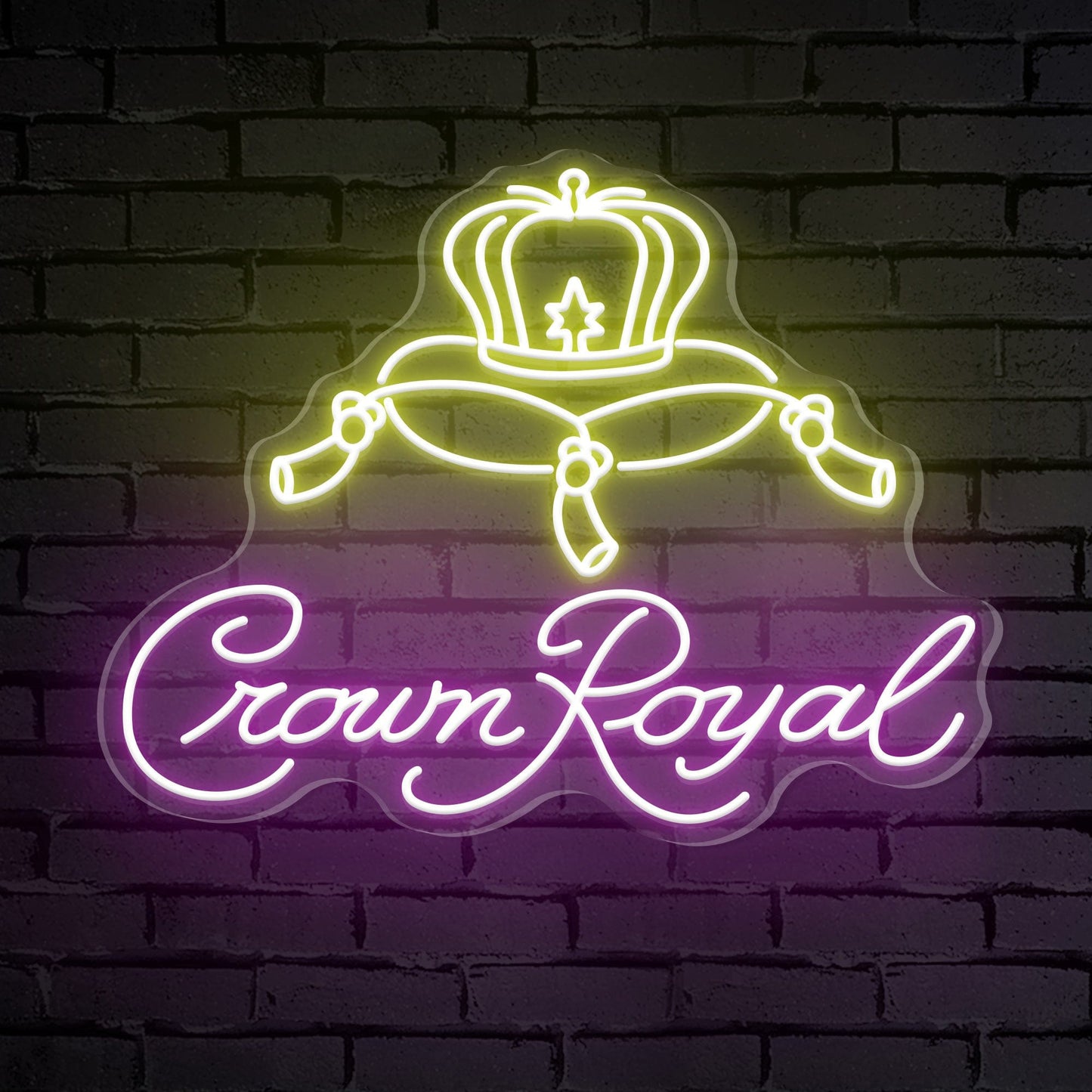 "Enseigne Néon 'Crown Royal' pour Bar"