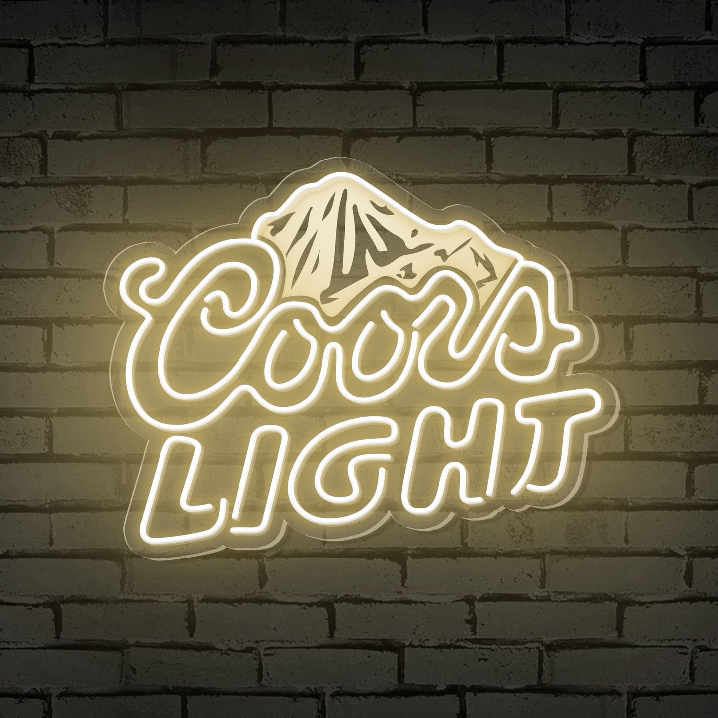 "Coors Light" Enseigne Néon du Logo de Montagne