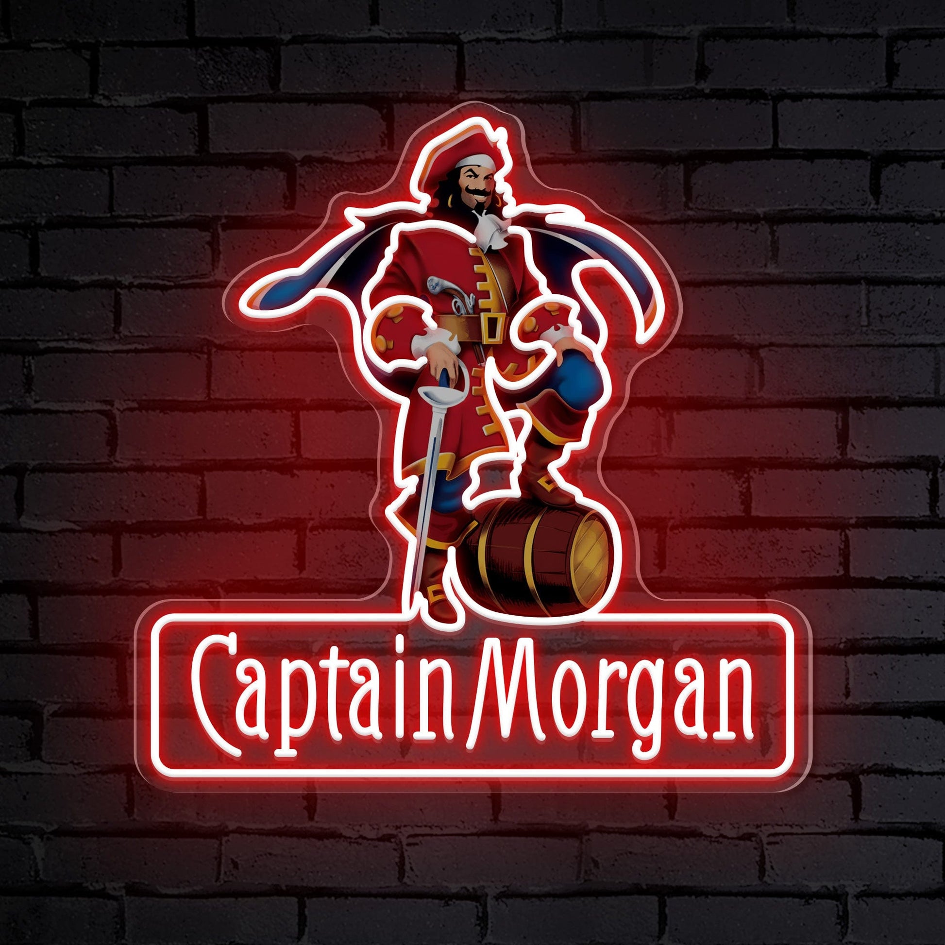 "Captain Morgan" Enseigne Néon pour Bar avec Logo