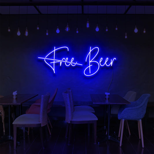 "Free Beer" Enseigne Lumineuse pour Bars & Restaurants