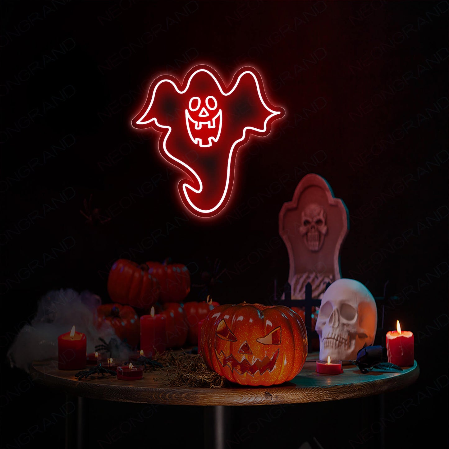 Enseigne néon fantôme Enseigne néon Halloween Lumière LED.