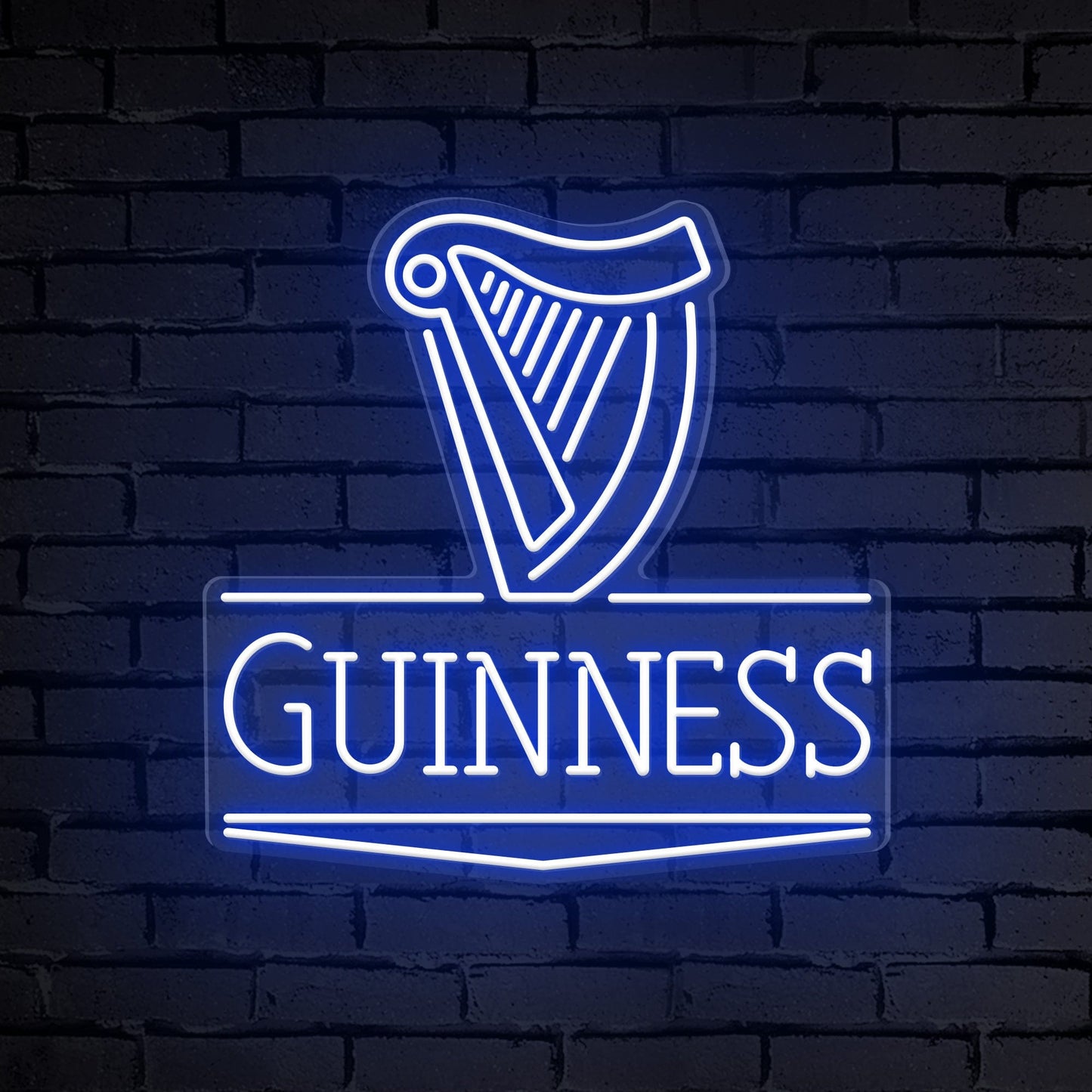 "Guinness" Logo en Mots, Bière, Enseigne au Néon