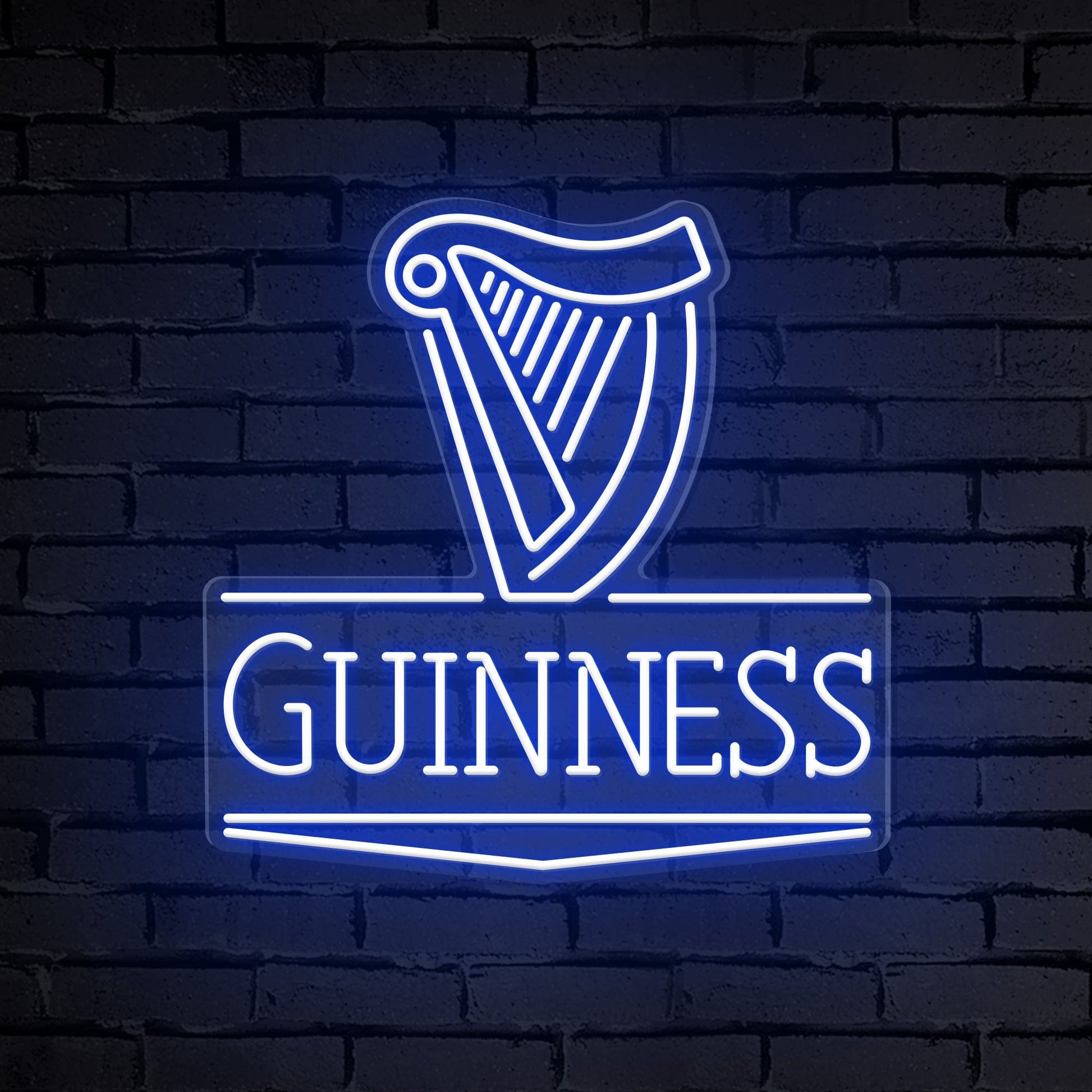 "Guinness" Logo en Mots, Bière, Enseigne au Néon