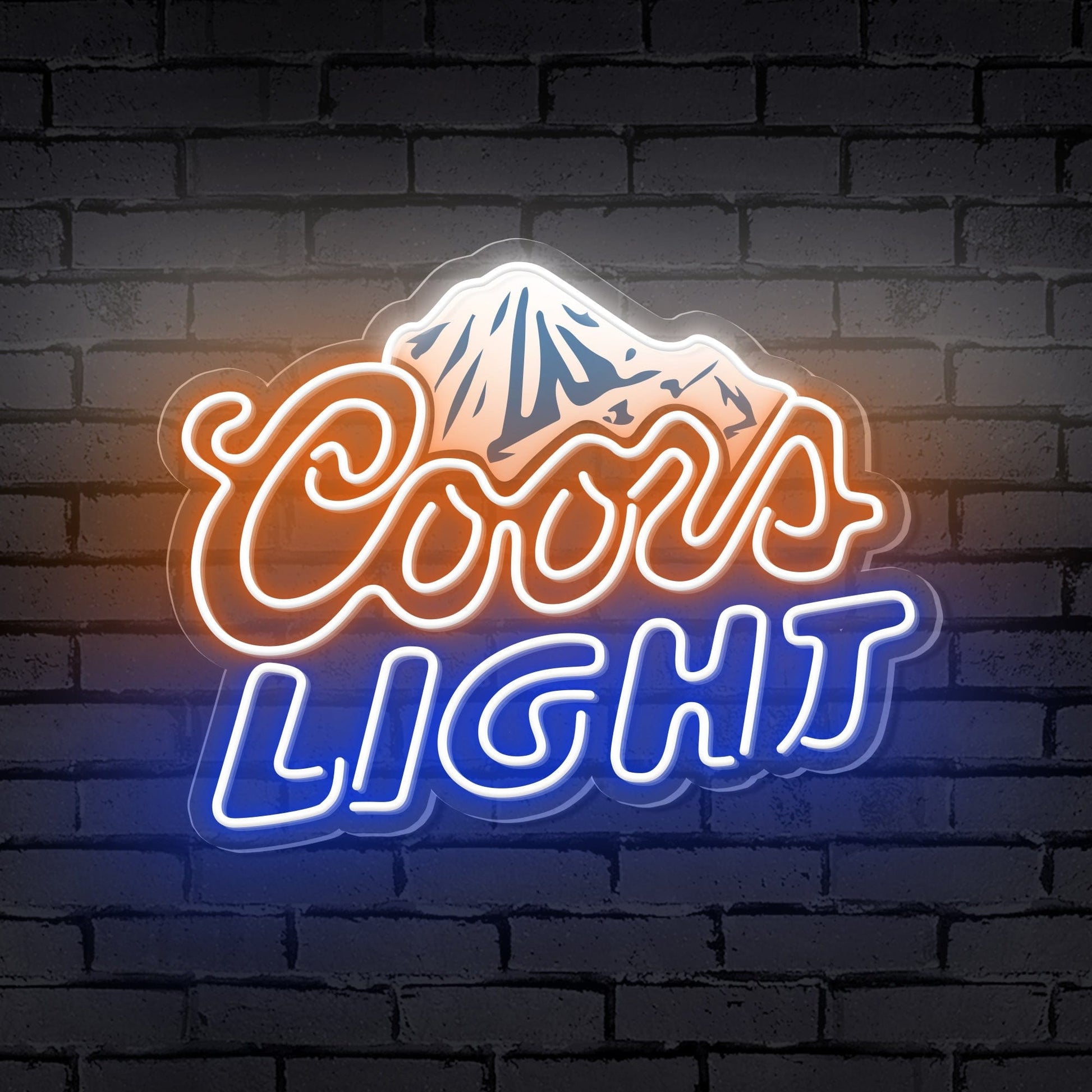 "Coors Light" Enseigne Néon du Logo de Montagne