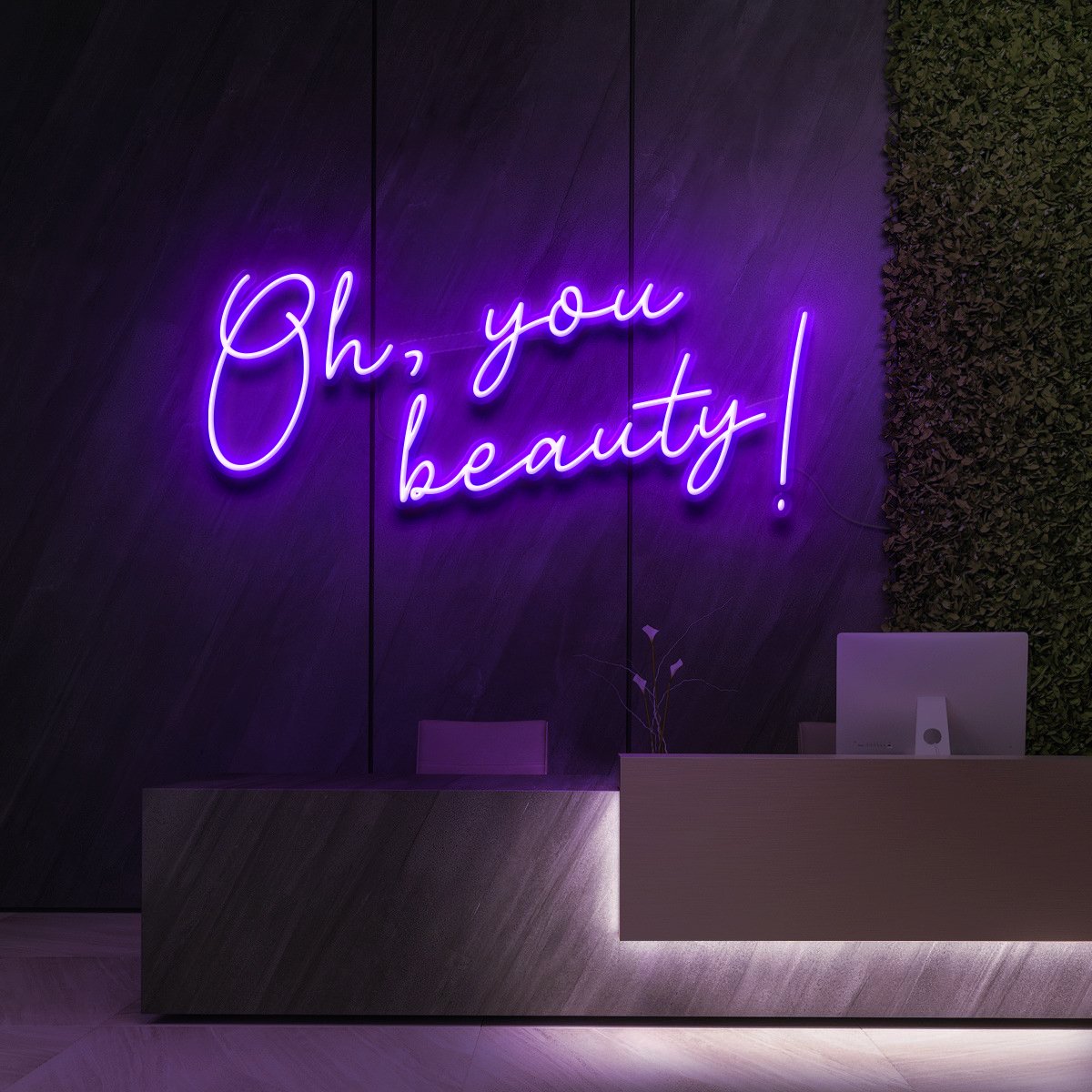 "Oh, You Beauty!" Enseigne Lumineuse pour Instituts de Beauté & Cosmétique