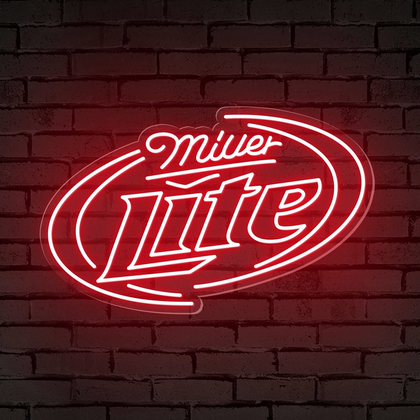 "Miller Lite" Enseigne Néon pour Bar en Parenthèses