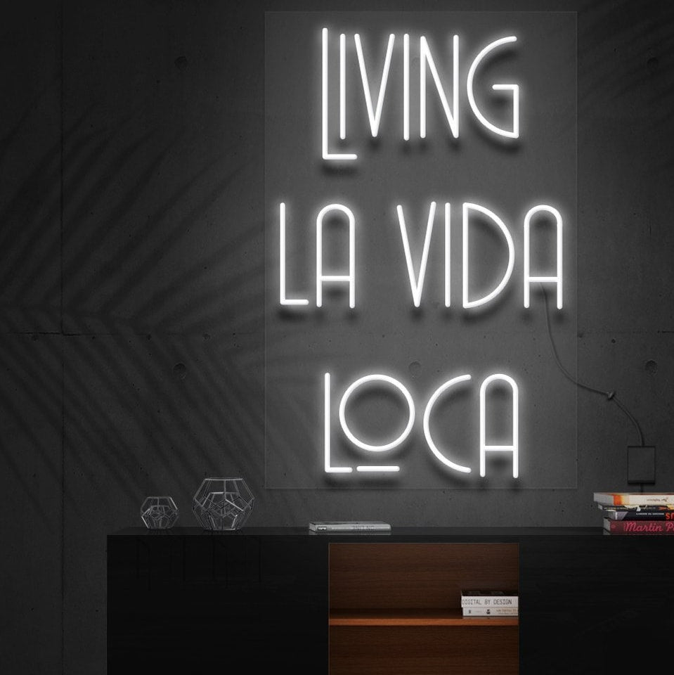 "Living La Vida Loca" Neon Sign -> "Vivre la vie folle" Enseigne au néon