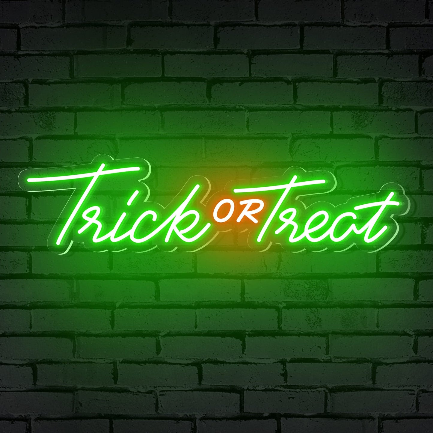 "Trick or Treat" Mots Halloween Enseigne au Néon