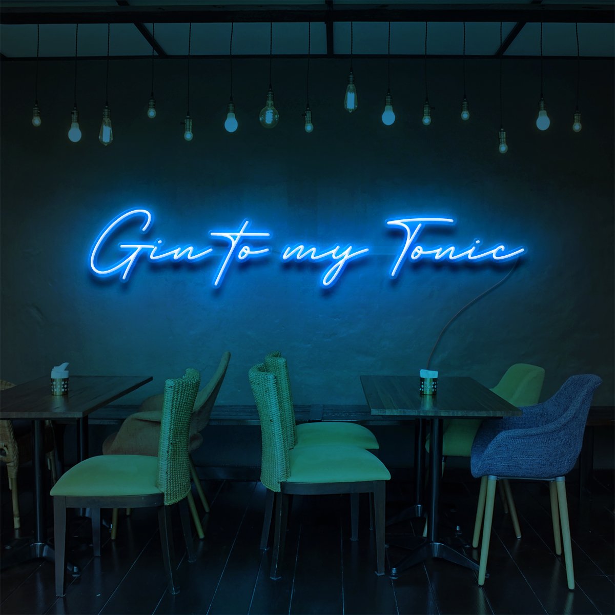 "Enseigne Néon "Gin to My Tonic" pour Bars & Restaurants