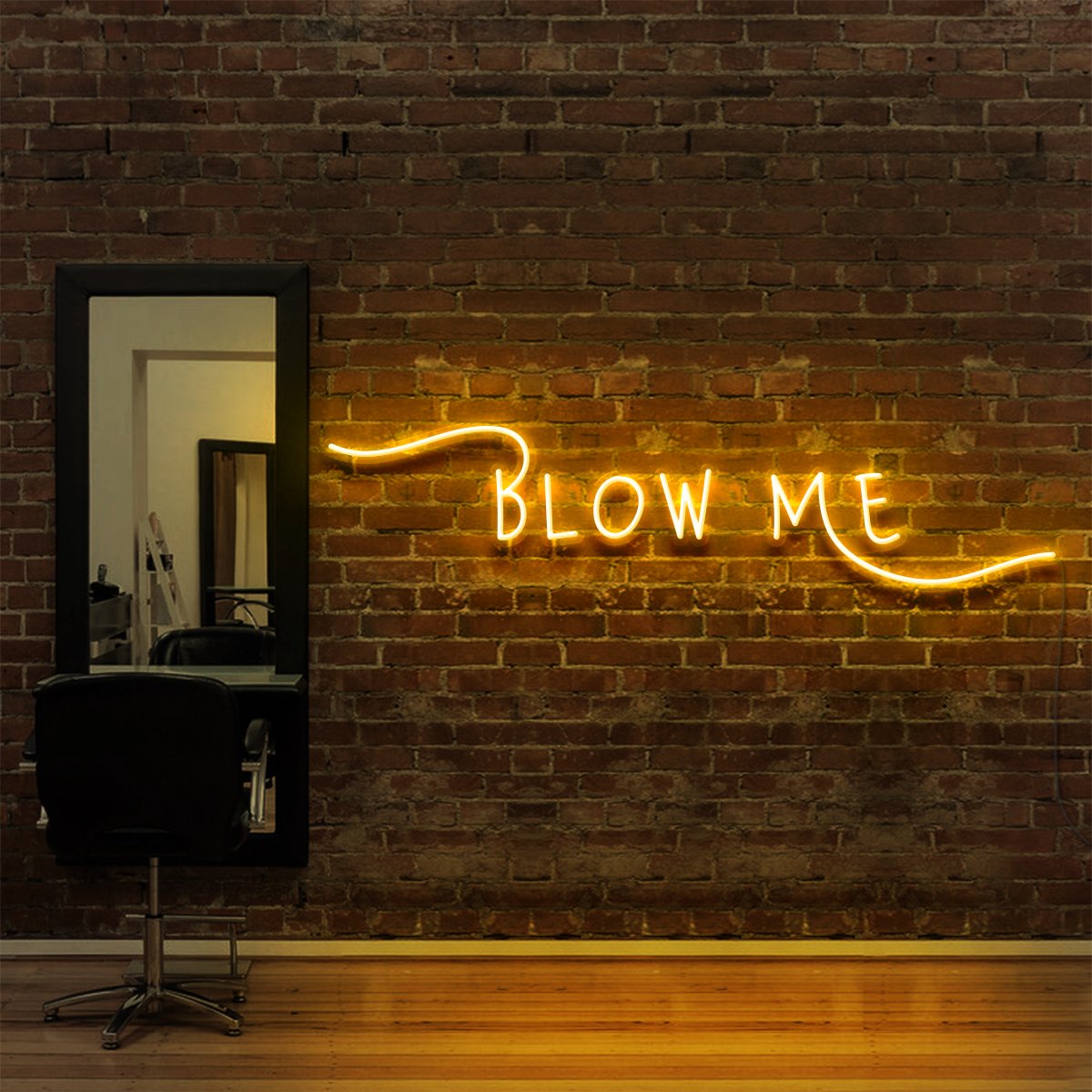 "Blow Me" Enseigne Lumineuse pour Salons de Coiffure & Barbiers