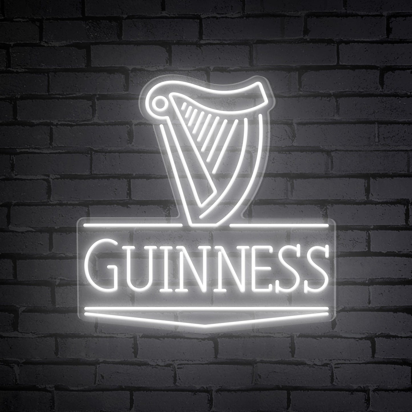 "Guinness" Logo en Mots, Bière, Enseigne au Néon