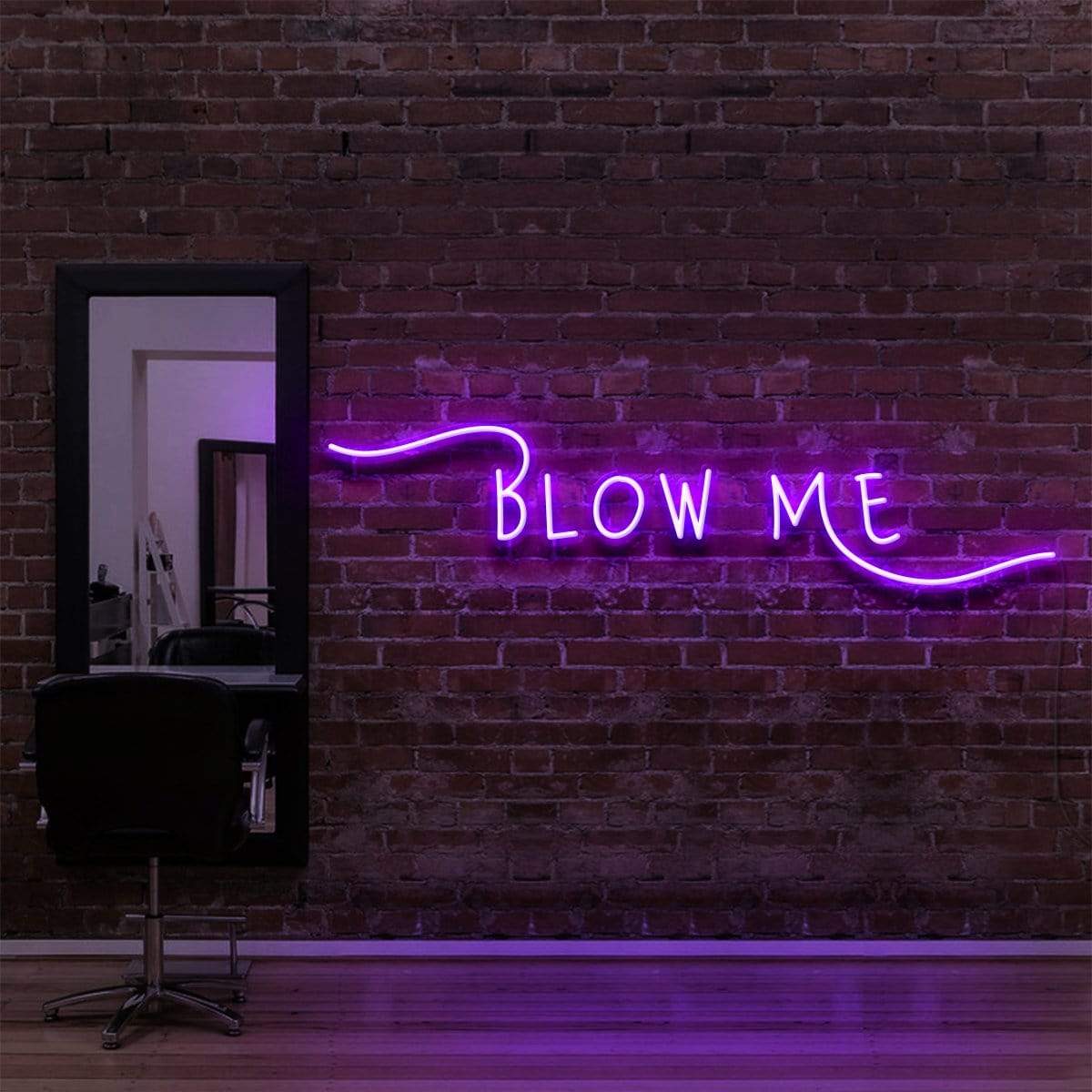 "Blow Me" Enseigne Lumineuse pour Salons de Coiffure & Barbiers