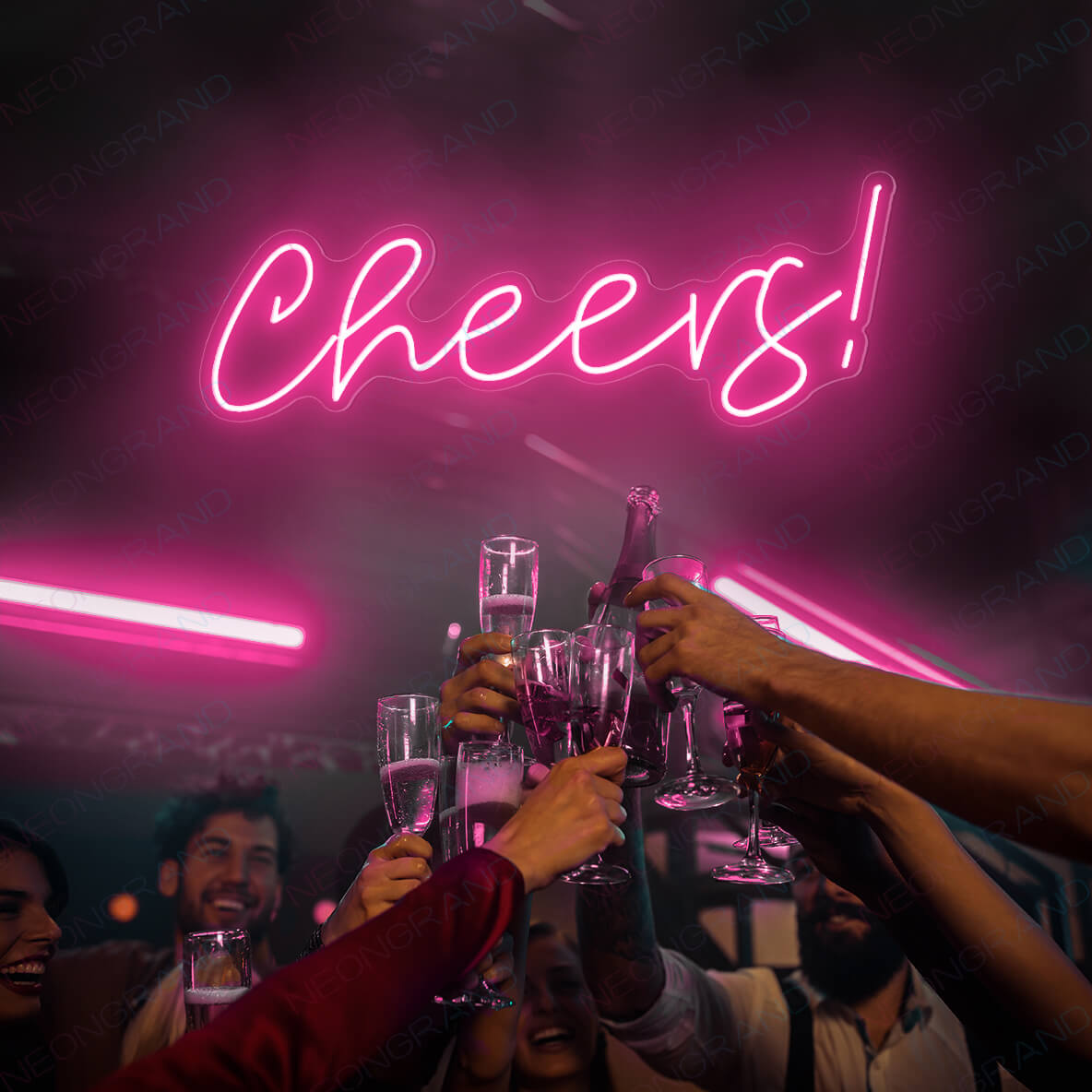 Affiche lumineuse LED "Cheers" pour bar