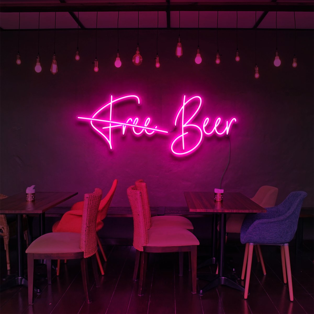 "Free Beer" Enseigne Lumineuse pour Bars & Restaurants