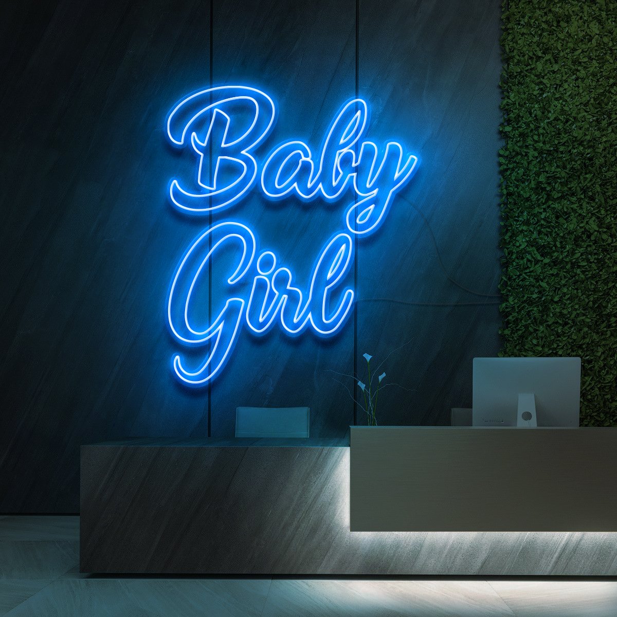 "Baby Girl" Enseigne Lumineuse pour Instituts de Beauté & Cosmétiques