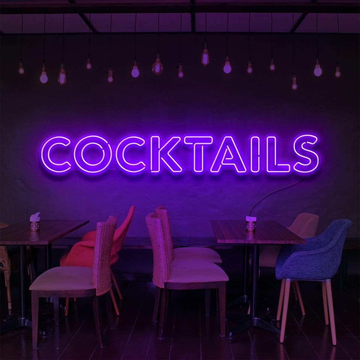 "Enseigne Néon 'Cocktails' pour Bars & Restaurants"