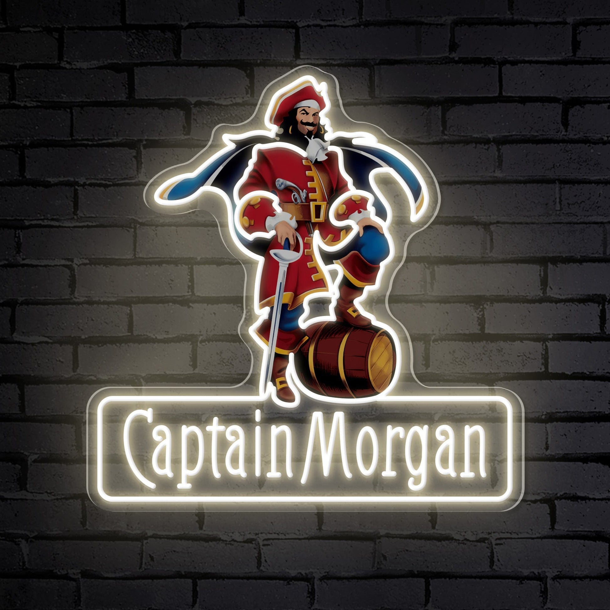 "Captain Morgan" Enseigne Néon pour Bar avec Logo