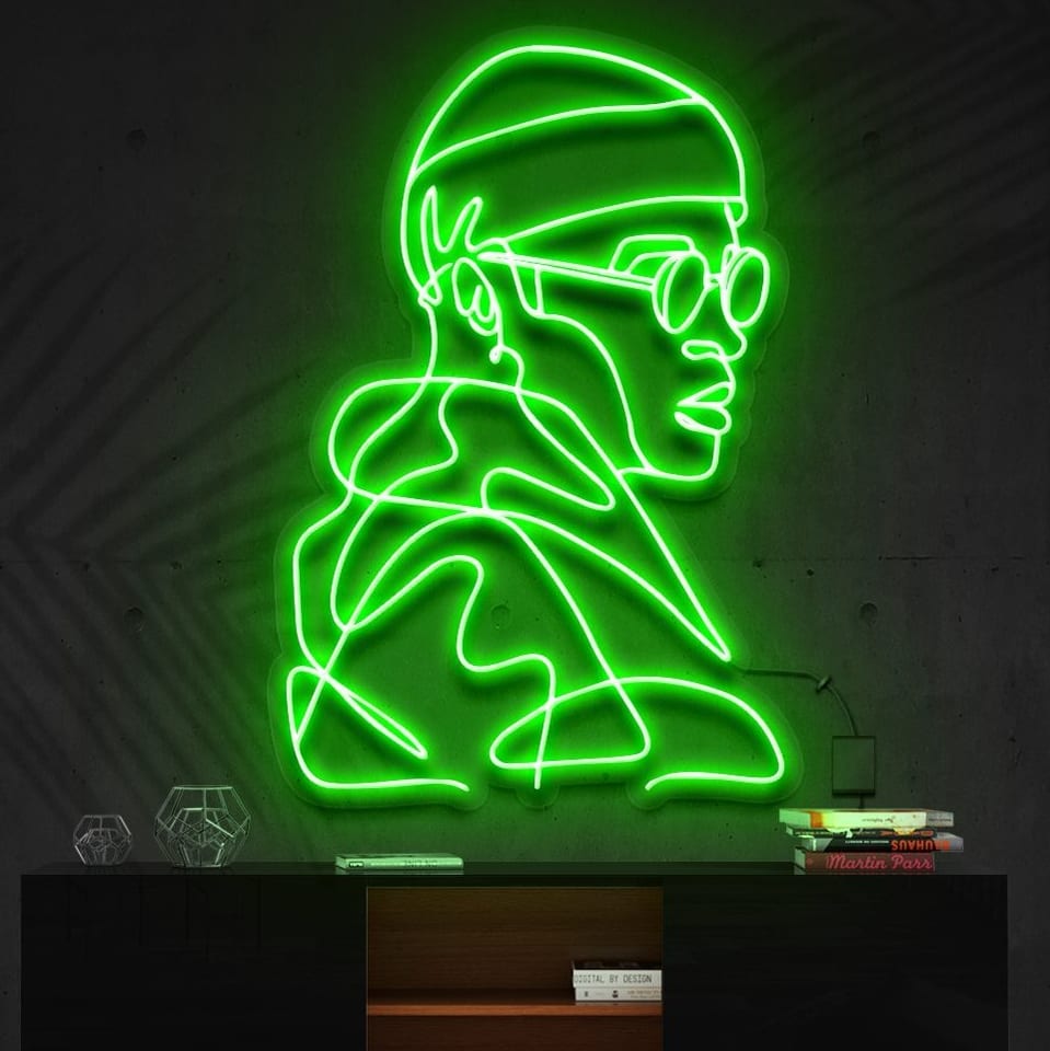 Neon „Männerprofil“