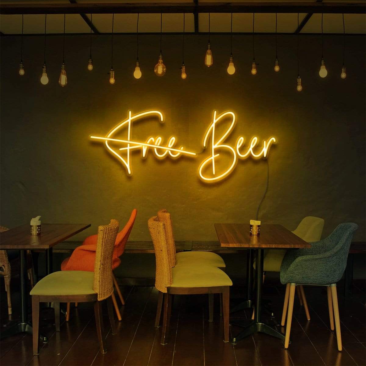 "Free Beer" Enseigne Lumineuse pour Bars & Restaurants