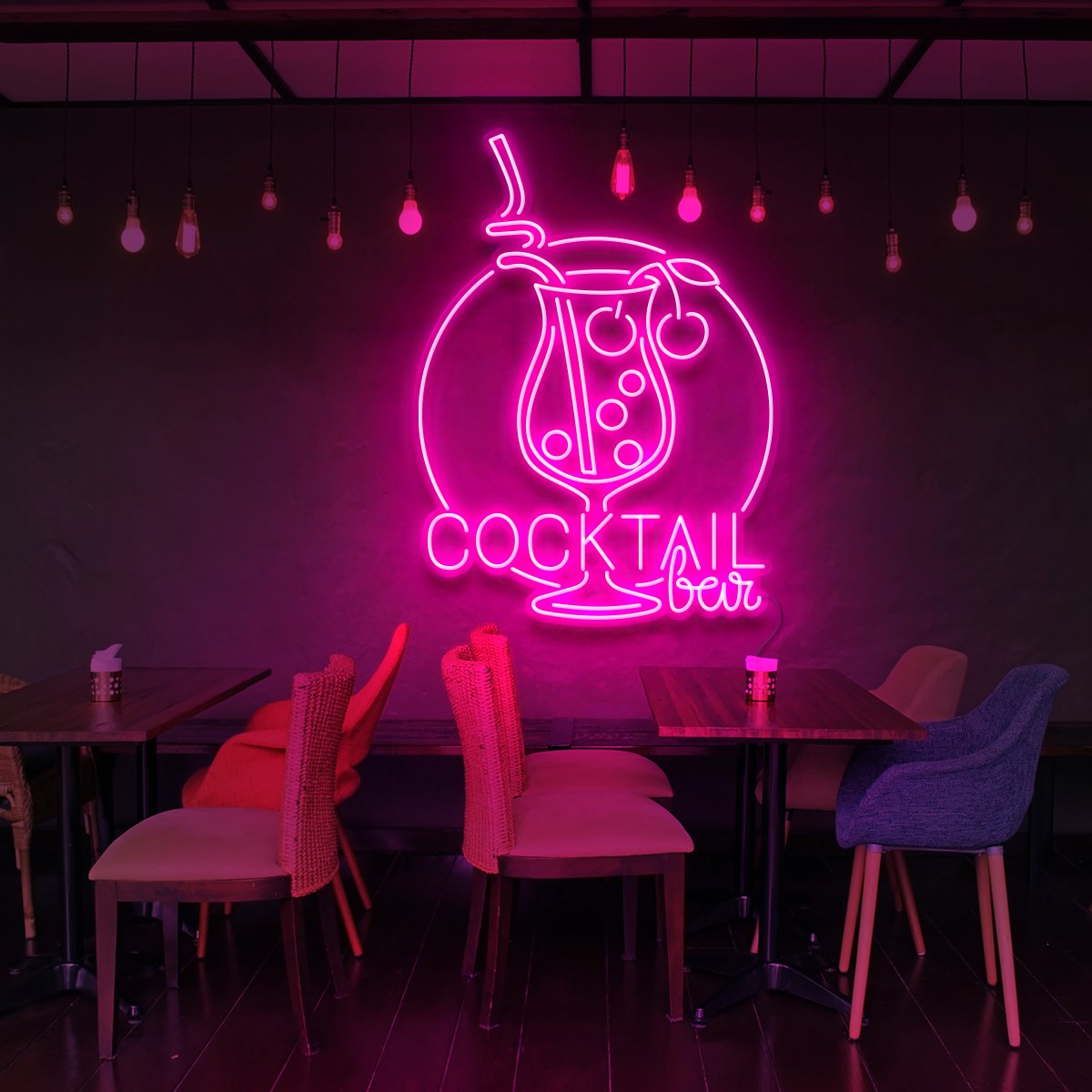 "Bar à Cocktails" Enseigne au Néon pour Bars & Restaurants