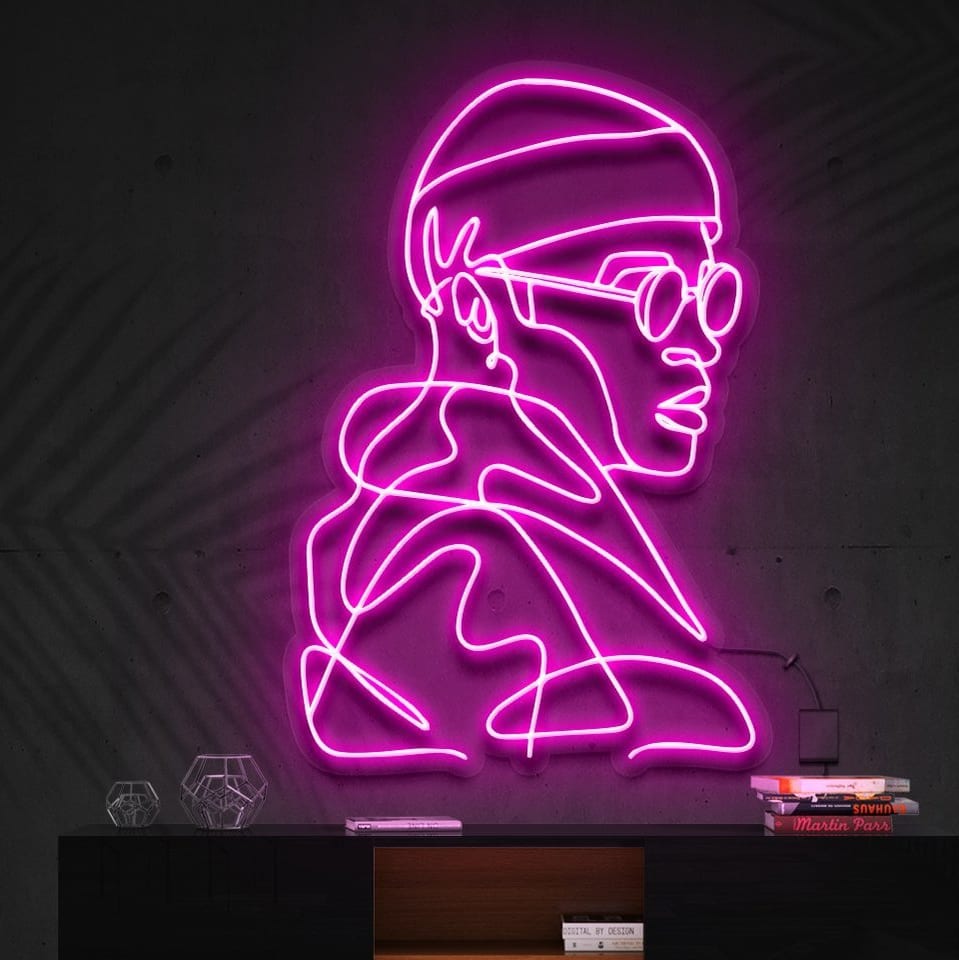 Neon „Männerprofil“