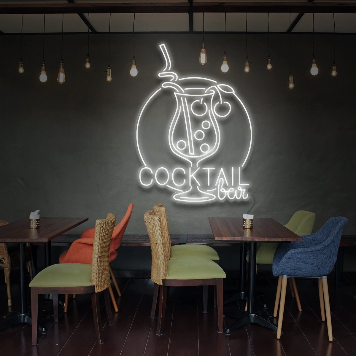 "Bar à Cocktails" Enseigne au Néon pour Bars & Restaurants