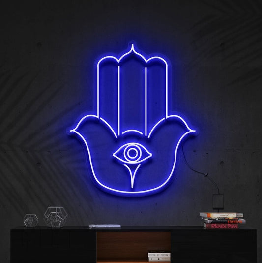 "Enseigne lumineuse Hamsa"