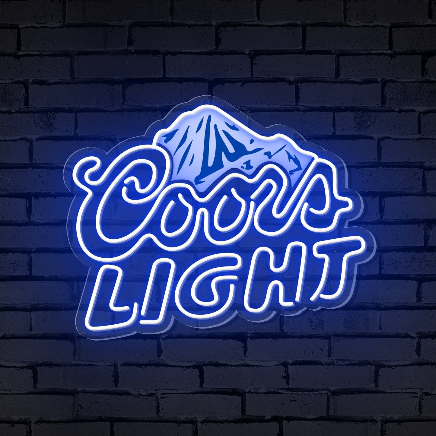 "Coors Light" Enseigne Néon du Logo de Montagne