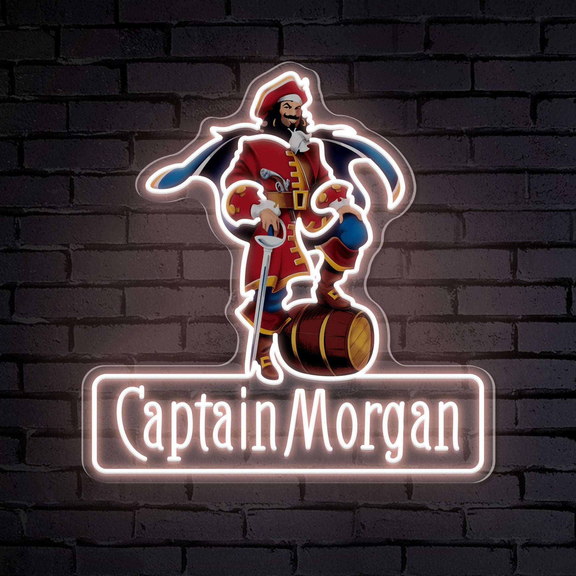 "Captain Morgan" Enseigne Néon pour Bar avec Logo