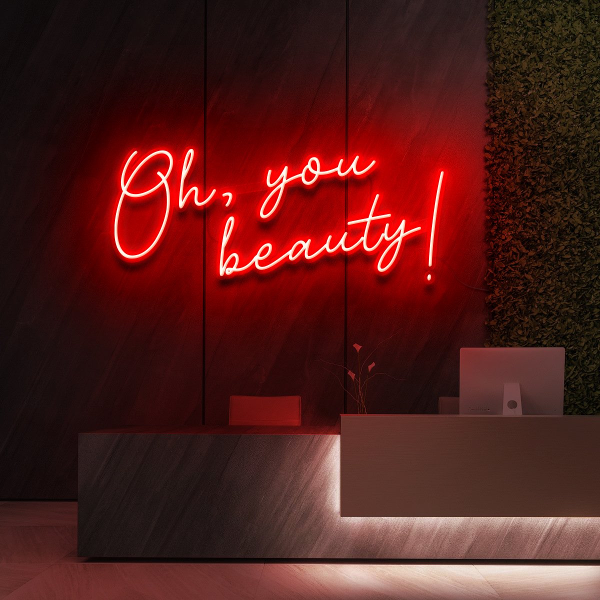 "Oh, You Beauty!" Enseigne Lumineuse pour Instituts de Beauté & Cosmétique