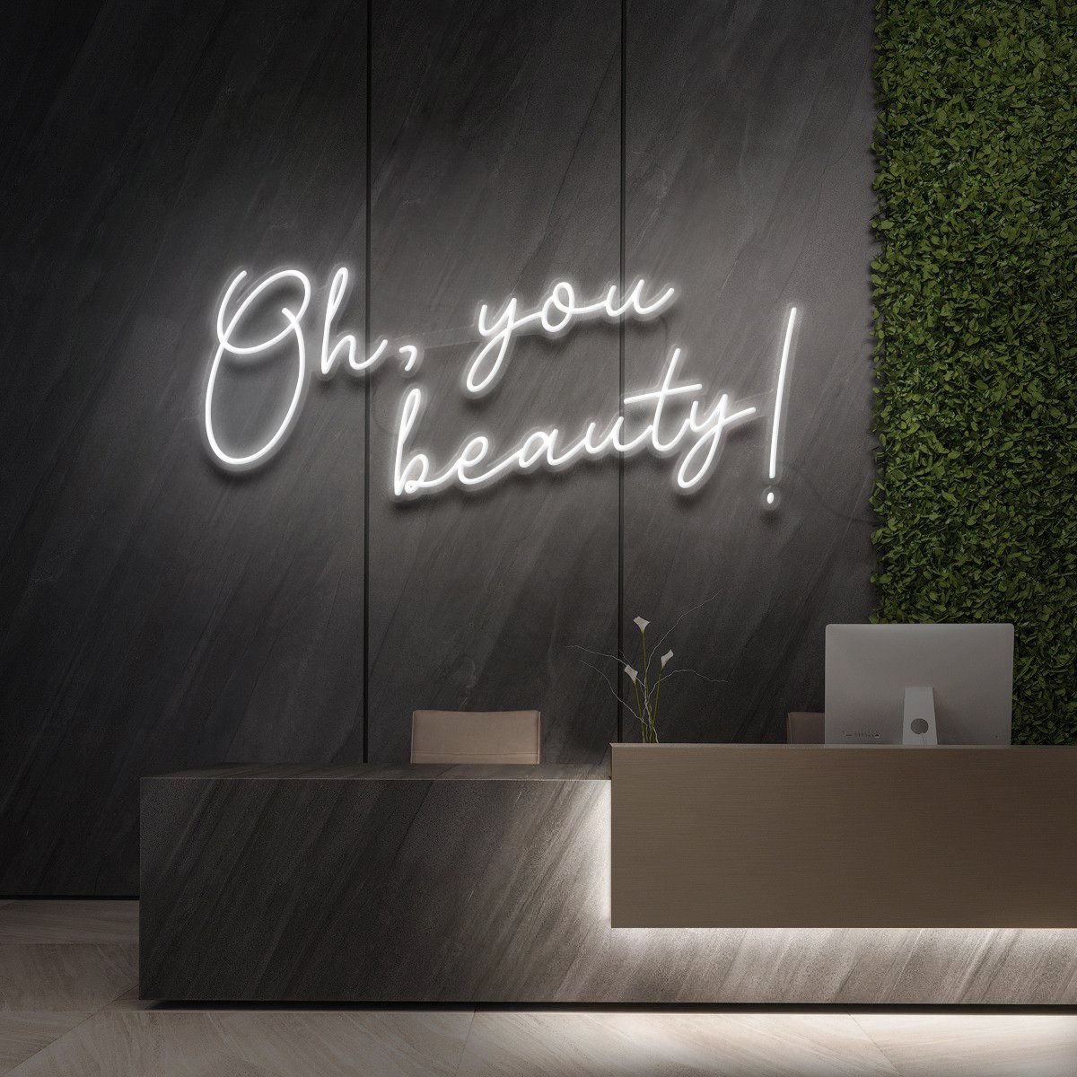 "Oh, You Beauty!" Enseigne Lumineuse pour Instituts de Beauté & Cosmétique