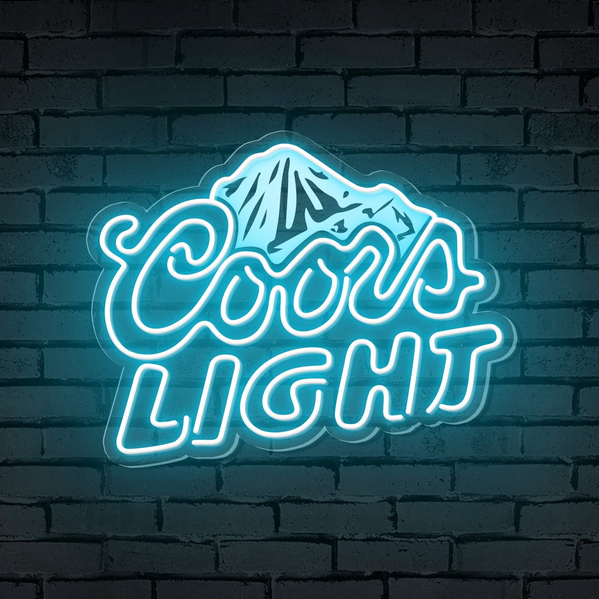 "Coors Light" Enseigne Néon du Logo de Montagne