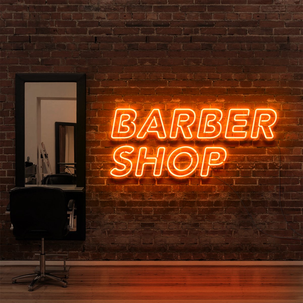 "Barbershop" Enseigne Néon pour Salons de Coiffure & Barbiers