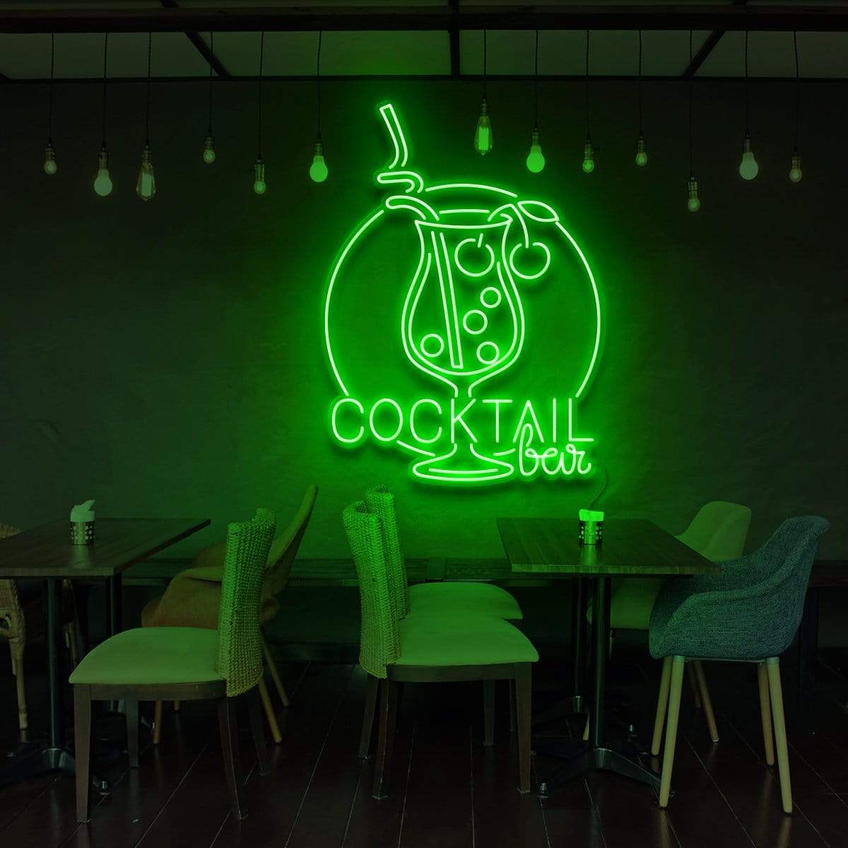 "Bar à Cocktails" Enseigne au Néon pour Bars & Restaurants